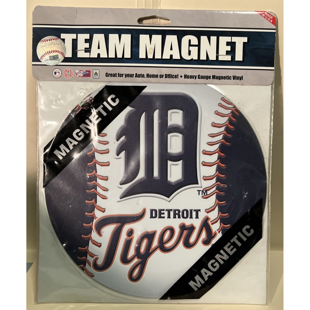 Decal MLB Detroit Tigers Baseball Team Magnetic 8" DIA. New Factory Sealed